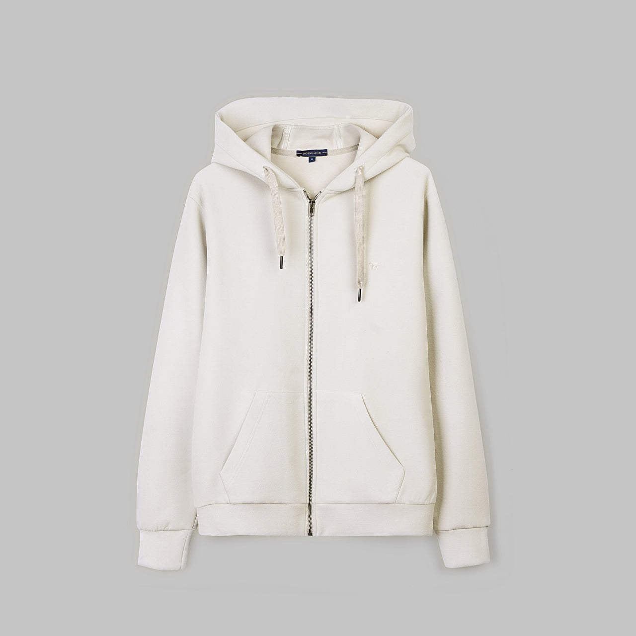 PREMIUM BASIC ZIP-THROUGH HOODIE - BEIGE
