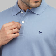 Shop classic fit pique sky blue polo shirt for men summer 2026 by Dockland - تسوق قميص بولو بيكيه رجالي كلاسيك ازرق سماوي صيفي 2026 من دوكلاند - ملابس رجالي كاجوال صيفي