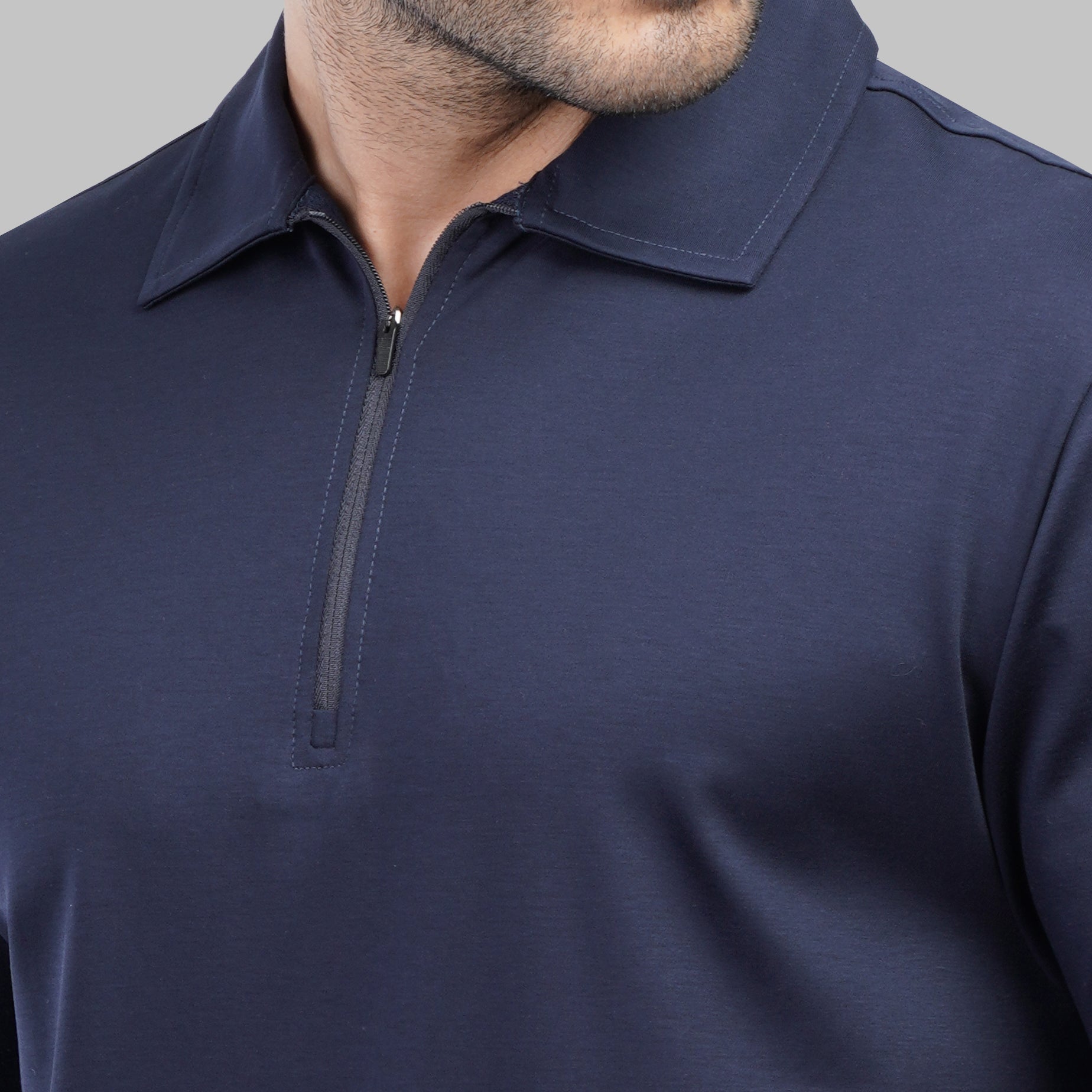 Premium Zip-Up Polo - Dockland