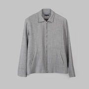 PREMIUM WOOL FULL-ZIP  JACKET - GREY - Dockland