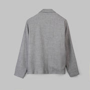 PREMIUM WOOL FULL-ZIP  JACKET - GREY - Dockland