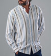 Long Sleeve Striped Shirt - OFF WHITE- Dockland