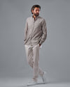 Long Sleeve Striped Shirt - DARK BEIGE- Dockland