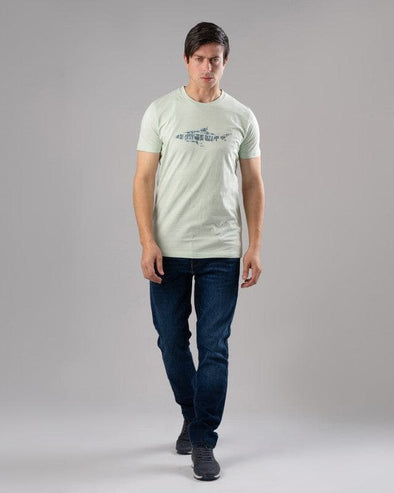ROUND NECK PRINTED T-SHIRT - MINT - Dockland