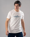 ROUND NECK PRINTED T-SHIRT - OFF WHITE - Dockland