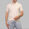 KNIT POLO SHIRT  -LIGHT BEIGE - Dockland