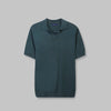 TEXTURED KNIT POLO SHIRT- DARK GREEN- DOCKLAND