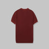 V-NECK RIBBED KNIT POLO  - BURGUNDY - DOCKLAND