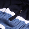 Half Zipper Striped Knitwear T-shirt  - NAVY-Dockland