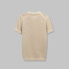 KNIT POLO CARDIGAN - BEIGE - DOCKLAND