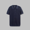 KNIT POLO CARDIGAN - NAVY - DOCKLAND