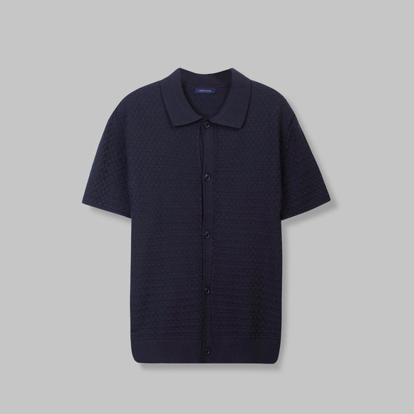 TEXTURED KNIT POLO SHIRT - ???? - DOCKLAND
