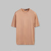 TEXTURED KNIT T-SHIRT -  LIGHT ORANGE - DOCKLAND