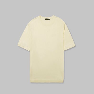 TEXTURED KNIT T-SHIRT - OFF WHITE - DOCKLAND
