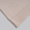Ribbed Knit Round Neck T-shirt - BEIGE-Dockland