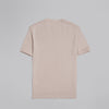 Ribbed Knit Round Neck T-shirt - BEIGE-Dockland