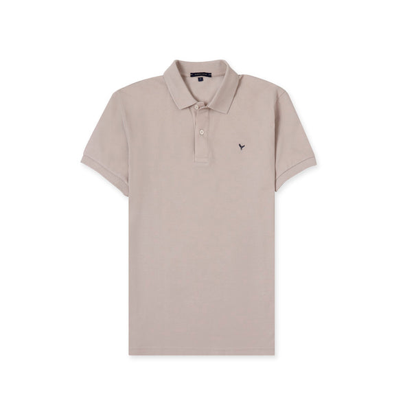 CLASSIC FIT PIQUE POLO SHIRT - BEIGE-DOCKLAND