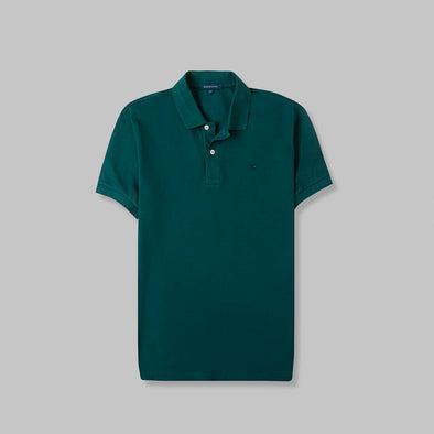 CLASSIC FIT PIQUE POLO SHIRT - DARK OLIVE - DOCKLAND