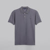 CLASSIC FIT PIQUE POLO SHIRT - GREY -Dockland