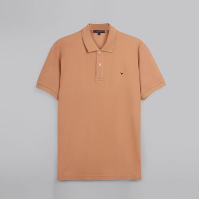 CLASSIC FIT PIQUE POLO SHIRT - LIGHT ORANGE -Dockland