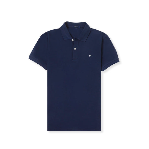 CLASSIC FIT PIQUE POLO SHIRT - NAVY-DOCKLAND