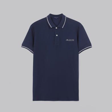 Tipped Collar Polo Shirt - NAVY - Dockland