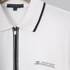 ZIPPED POLO SHIRT - OFF WHITE- Dockland