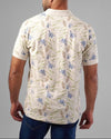 CLASSIC FIT PATTERNED POLO SHIRT - OFF WHITE - Dockland