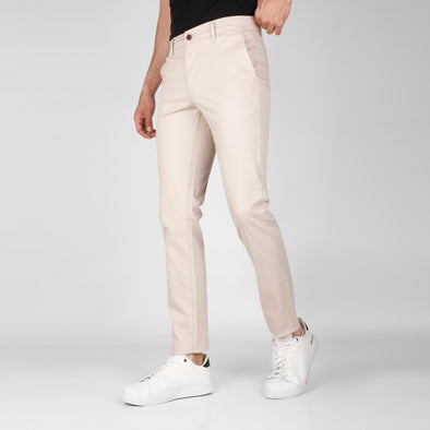 Slim Fit Chino Pants - BEIGE - Dockland