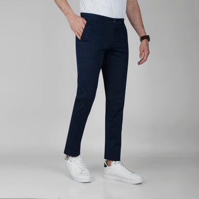 Slim Fit Chino Pants - NAVY - Dockland