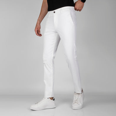 Slim Fit Chino Pants - OFF WHITE - Dockland