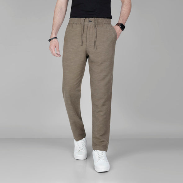 Lightweight Drawstring Trousers  -  OLIVE - Dockland