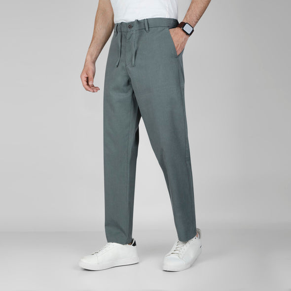 Lightweight TENCEL-Cotton Trousers -   DARK OLIVE - Dockland