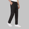 Linen Elastic Waist Trousers  -  BLACK - DOCKLAND