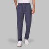 LINEN ELASTIC WAIST TROUSERS - DARK NAVY -DOCKLAND