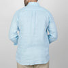 LONG SLEEVE LINEN SHIRT  - BLUE- Dockland
