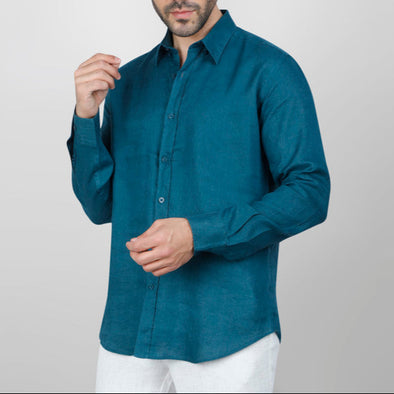 LONG SLEEVE LINEN SHIRT  - GINZARY- Dockland