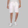 SLIM-FIT LINEN BERMUDA SHORTS - OFF WHITE