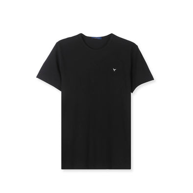 SHORT SLEEVE SLIM T-SHIRT - BLACK-DOCKLAND