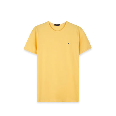 SHORT SLEEVE SLIM T-SHIRT - YELLOW-DOCKLAND