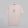 Short-Sleeved Patterned T-Shirt -LIGHT BEIGE - Dockland