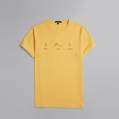 Short-Sleeved Patterned T-Shirt -YELLOW- Dockland