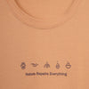 Short-Sleeved Patterned T-Shirt -LIGHT ORANGE- Dockland