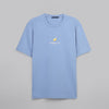 EMBROIDERED ROUND NECK T-SHIRT - LIGHT BLUE- Dockland