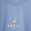 EMBROIDERED ROUND NECK T-SHIRT - LIGHT BLUE- Dockland