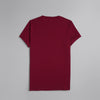 Rubber-Printed Round Neck T-Shirt -WINE- Dockland