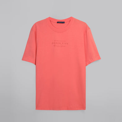 Rubber-Printed Round Neck T-Shirt -MELON- Dockland
