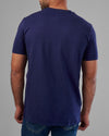 ROUND NECK PRINTED T-SHIRT - NAVY - Dockland