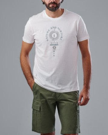 Short-Sleeved Patterned T-Shirt - OFF WHITE - Dockland