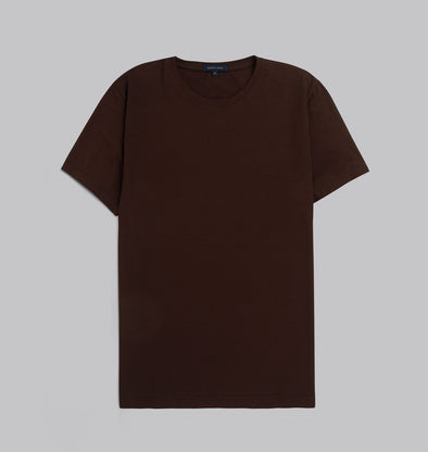 Premium Round-Neck Tshirt  - BROWN - DOCKLAND